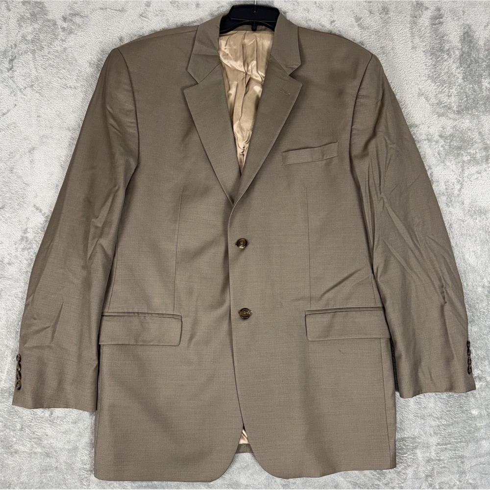 VTG Ralph Ralph Lauren Mens Beige 100% Wool Blazer Black Label 44L